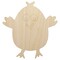 Wary Chicken Unfinished Wood Shape Piece Cutout for DIY Craft Projects
